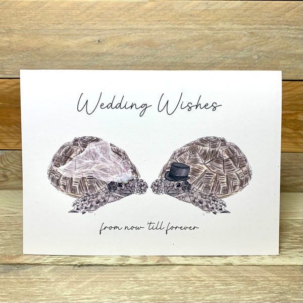 Tina and Thomas Say I Do Wedding Card | Personalised Wedding Card | Wedding Card | Mr and Mrs | Tortoises | Tortoise Wedding Card | Turtle