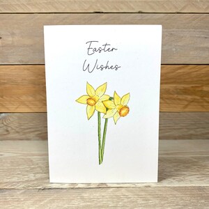 Personalisierte Narzisse Osterkarte | Ostergrußkarte, Narzissenblüte, Ostersegen, Frühlingsblumen, frohe Ostern, Osterwünsche