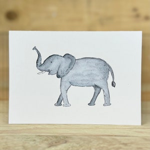 Elefant Blanko Notizzettel | Grußkarten mit Kuvert, Elefant Briefpapier, kleine Grußkarten, Elefant Grußkarte, Grußkarte personalisierbar, Grußkarten
