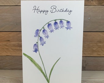Bluebell Birthday Card | Bluebell Woods Card | Flower Card | Floral Card | Nature Card | Bluebells On Greeting Card | Floral Birthday Card