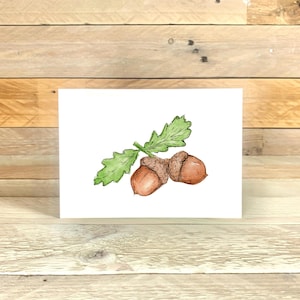 en papier blanc gland | cartes de correspondance, cartes de correspondance unies, juste pour dire, carte de voeux d'automne, cartes vierges avec enveloppes, carte de remerciement nature