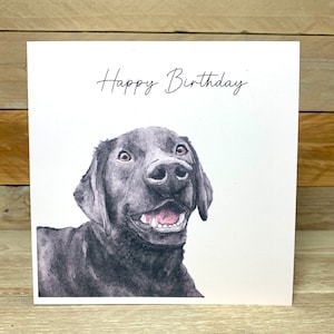 Personalised Labrador Birthday Card | labrador retriever, card from dog, black labrador card, labrador lover, dog lover, doggy, friend, cute