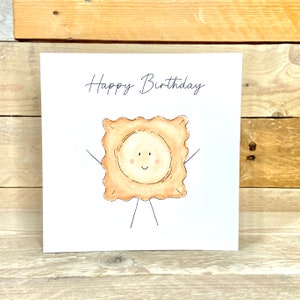 Carte d'anniversaire personnalisée de pâtes | carte de fin gourmet, carte d'anniversaire d'amis, carte amusante humoristique, illustrée de manière amusante, amateur de pâtes, illustrée à la main