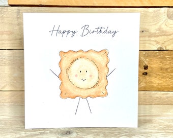 Personalised Pasta birthday card | foodie card, friends birthday card, humorous fun card, fun illustrated, pasta lover, hand illustrated