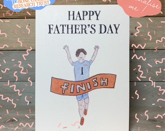 The Running Man Father's Day Card | Marathon Runner Card | Charity Card | Happy Fathers Day Card | Sport Greetings Card | Charity Card