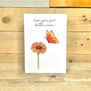 Personalised Feel Better Soon Flower Card | get well soon card, get well card sentiments, flower get well soon, get well soon, feel better