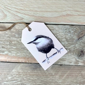 Nuthatch Gift Tag | gift tags for him, bird gift tags, swing tags, present tags, gift labels, individual gift tag, blank gift tags