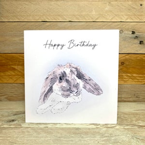 Personalised Bunny Birthday Card |