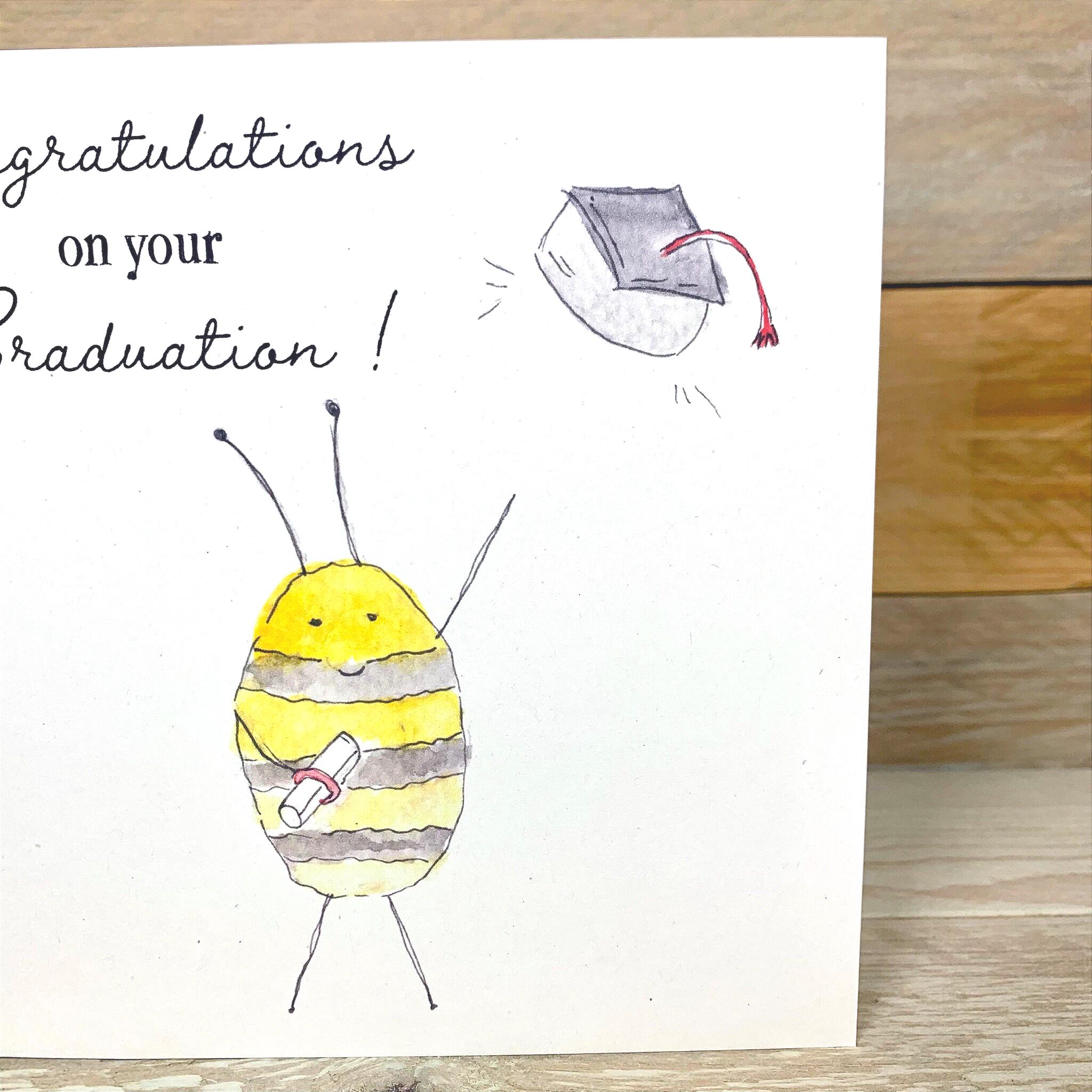 Personalised Bee Graduation Card | Congratulations Card for Graduation ...