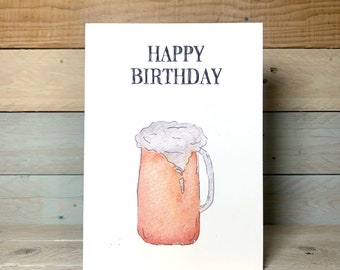 Personalised Pint Birthday Card | dad birthday card, 21st birthday card, guinness birthday card, manly birthday card, for men, uncle, son