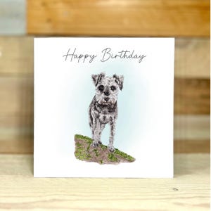 Personalised Schnauzer Birthday Card | cute birthday card, birthday card dog, pet birthday card, dog mum card, happy birthday dog lover
