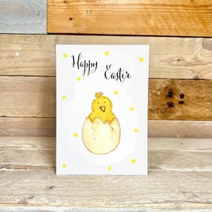 Personalised Easter Chick Card | cute easter card, granddaughter, easter greeting card, spring, handmade easter card,cute easter card, chick