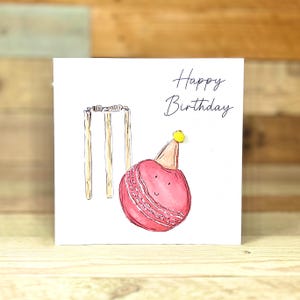 d'anniversaire personnalisée de cricket | amateur de cricket, cartes de sport personnalisées, carte d'anniversaire de petit ami, illustration, cricket, carte de joyeux anniversaire