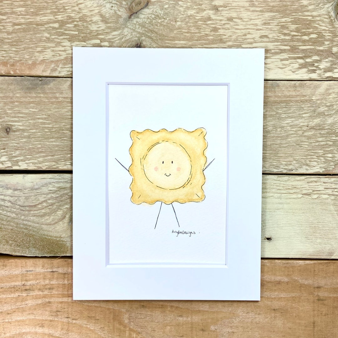Ravioli Original Painting | Kitchen Artwork, Quirky Kitchen Artwork ...