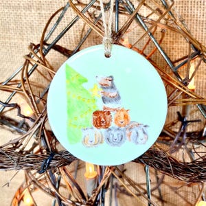 Guinea Pigs Christmas Decoration | ceramic christmas decorations, childrens christmas decor, stocking filler, kids christmas tree ornament