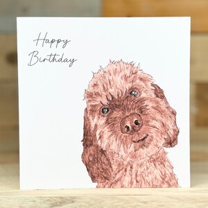d'anniversaire personnalisée Cockapoo | carte d'anniversaire de chien, carte du chien, anniversaire cockapoo, carte pour amoureux des chiens, carte personnalisée