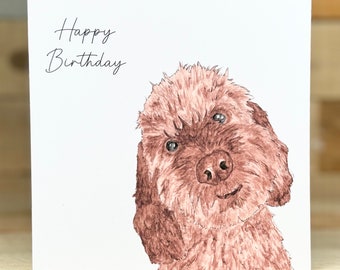 Cockapoo Geburtstagskarte – Blanko Innen, 15,2 X 15,2 Cm, Mit Süßem Hunde-Motiv