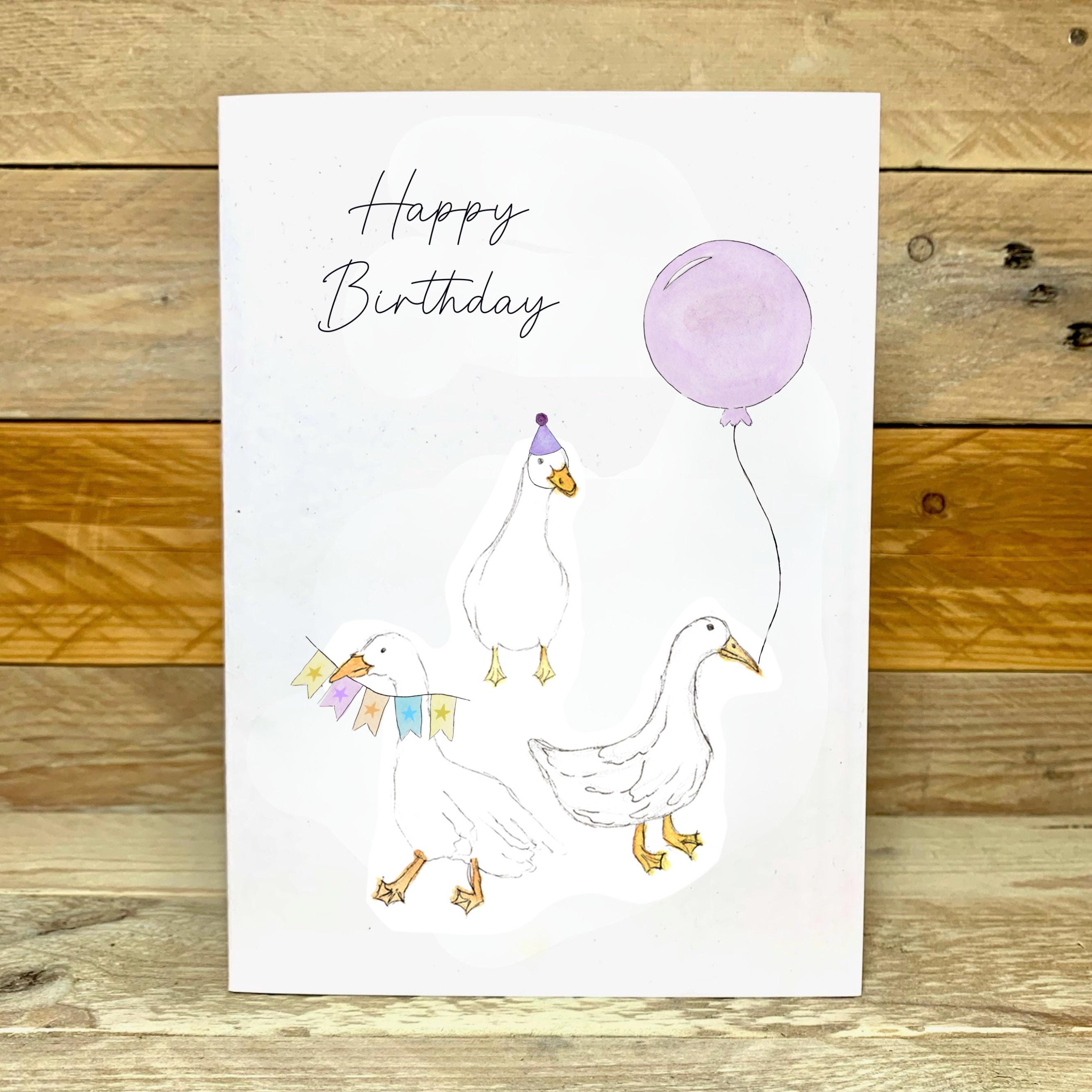 Personalised Goose Birthday Card | Goose Birthday Card, Birthday Goose ...