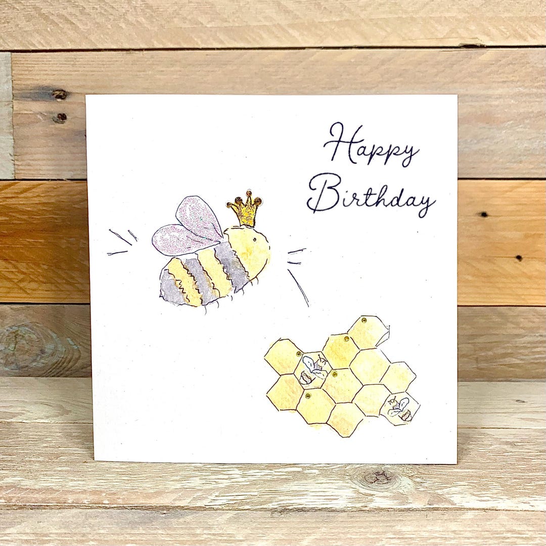 Queen Bee Birthday Card Queen Bee, Friends Birthday Cards, Luxurious ...