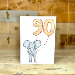 Personalised 90th Birthday Card | personalised 90th birthday, 90 year celebration, 90 year old birthday, personalised age birthday card