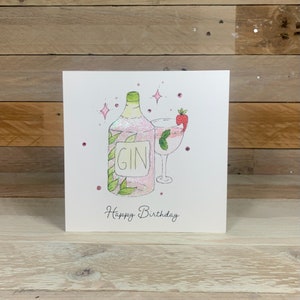 Personalised Gin Birthday Card |