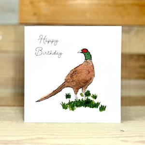 Personalised Pheasant Birthday Card | dad birthday card, male, brother birthday card, manly birthday card, bird garden, nature lover