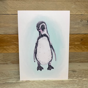 Waddle The Penguin Blank Card | Penguin Greeting Card | Zoo Animal Card | Card For An Animal Lover | Note Card | Cute Animal Card | Blank