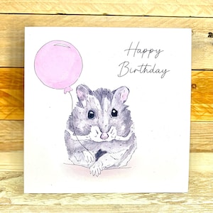 Hamster Geburtstagskarte personalisiert | Hamster, Geburtstagskarte für Teenager, Karte für Teenager, lustige illustrierte Karte, illustrierte Tiere