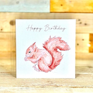 Personalised Red Squirrel Birthday Card | friends birthday cards, squirrel birthday, nan card, friend birthday card, women's birthday card