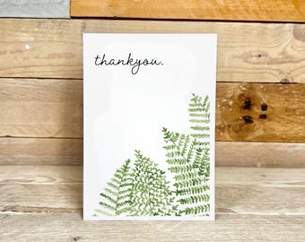 Personalised Fern Thankyou Card | teacher thankyou card, customizable thank you cards, thank you cards for wedding, floral thank you card