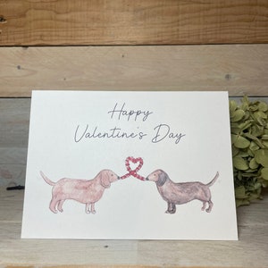 Dackel Valentinstag Karte | Dackel-Liebhaber-Karte, Hunde-Valentinstag-Karte, glücklicher Valentinstag, niedliche Valentineskarte, Hundeliebhaber