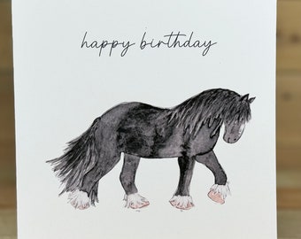 Shire Horse Birthday Card | daughter birthday card, horse card, horse lover, cute birthday card, gifts for horse owners, equestrian gifts