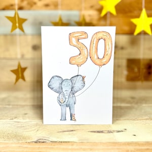 Personalised 50th Birthday Card | personalised age birthday card, birthday cards for her 50th, 50th birthday card best friend, fiftieth