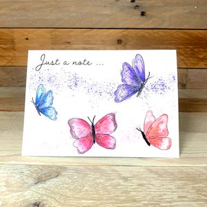 Butterfly Blank Notelet | small notecard, pack of cards, plain greeting card, card for friend, any occasion, thank you, mini greeting cards