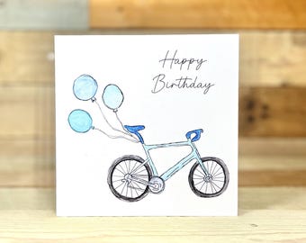 Personalised Cycling Birthday Card | bicycle card, dad birthday card, happy birthday card, male birthday card, boyfriend birthday card
