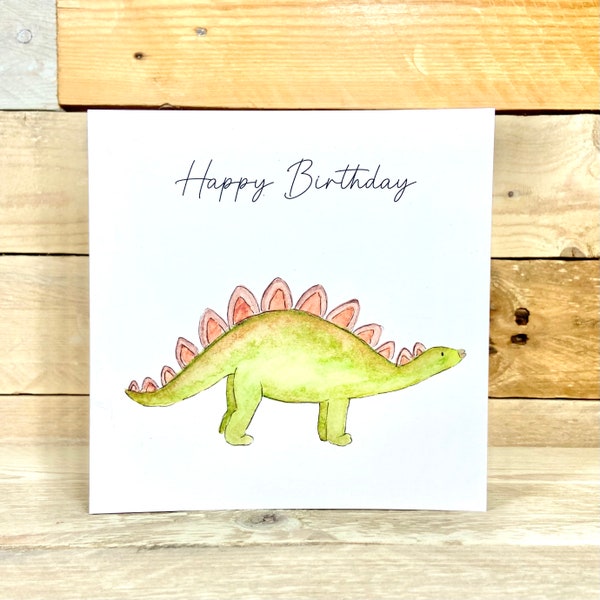 Stegosaurus Birthday Card | stegosaurus party, stegosaurus party, dinosaur, jurassic park, birthday, dinosaur birthday, kids birthday card