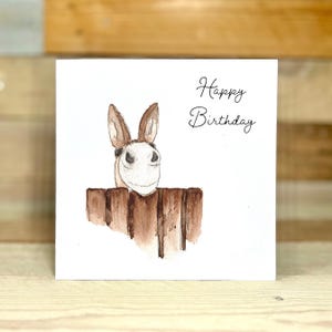 Personalised Donkey Birthday Card | friends birthday card, funny birthday card for him, fun card, illustrated birthday, donkey art