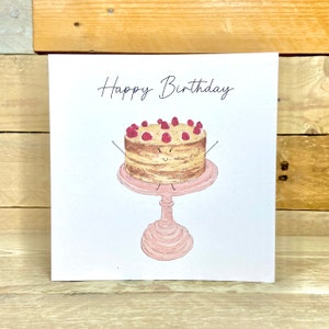 Personalisierte Kuchen Geburtstagskarte | lustige Foodie-Kunst, süße Leckerei zum Geburtstag, Geburtstagskarte für Freunde, humorvolle Geburtstagskarte, lustige Food-Karte, Kuchenliebhaber