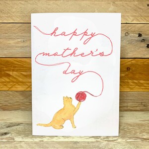Personalised Cat Mother&#39;s Day Card | mother&#39;s day card from the cat, happy mothers day, best cat mum, ginger cat, cat card, mothers day