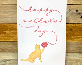 Tabby Cat Mothers Day Card Kitten Mothers Day Card Cat Best Cat Mum ...