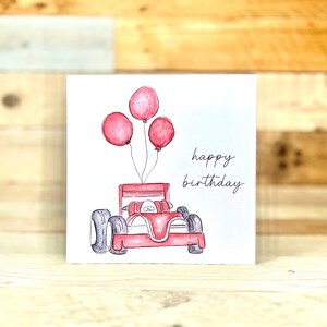 d'anniversaire personnalisée de voiture de course | voiture de course de Formule 1, joyeux anniversaire petit-fils, carte d'anniversaire de papa, anniversaire d'enfant, neveu