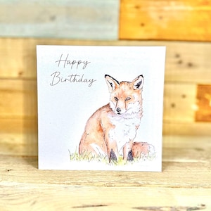 d'anniversaire personnalisée renard | carte d'anniversaire d'amis, cartes d'anniversaire de papa, cartes d'anniversaire de mari, carte d'anniversaire de besties, carte respectueuse de l'environnement