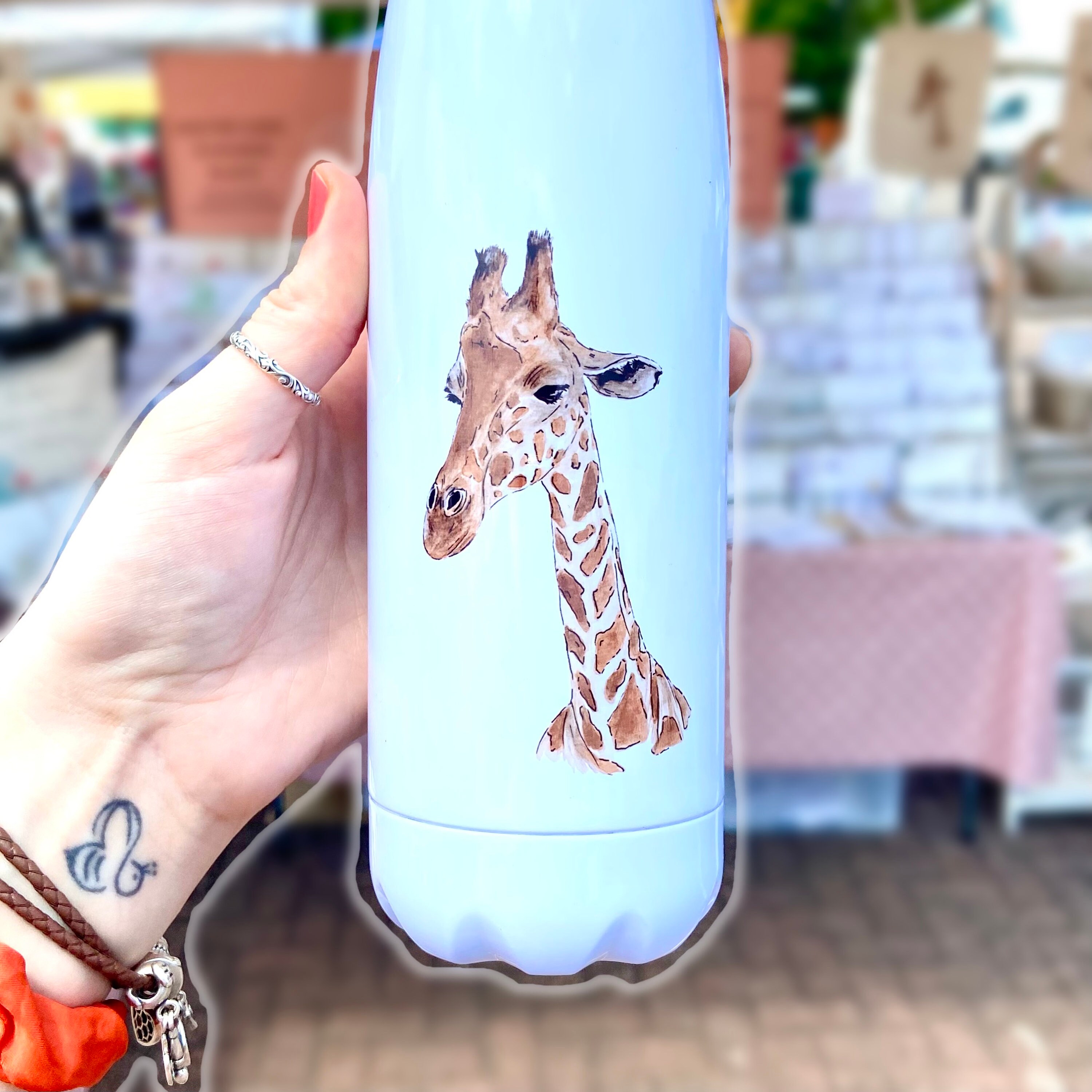 Giraffe, Malerei von Ilona Petzer | ArtMajeur, image size:3000x3000