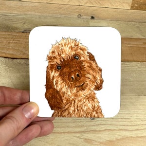 Cockapoo Coaster | gift for dog lovers, cockapoo owner gifts, dog inspired gifts, present for dog owner, dog dad present, cockapoo dog, dog