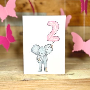 Carte personnalisée pour le 2e anniversaire | carte d'anniversaire pour garçon de deux ans, carte de 2e anniversaire faite main, carte de deuxième anniversaire, carte de 2e anniversaire