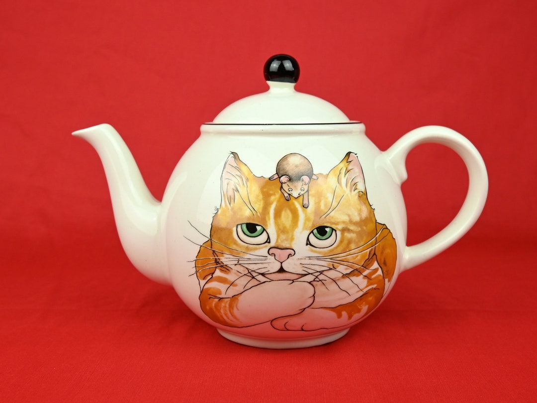 Arthur Wood Cat and Mouse Teapot Etsy