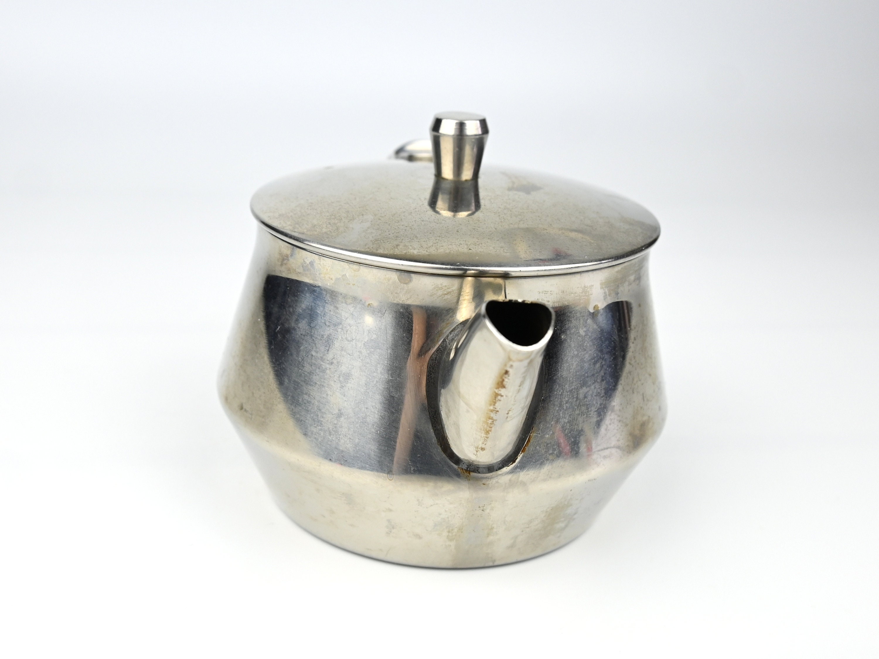 One Cup Stainless Steel Teapot Etsy