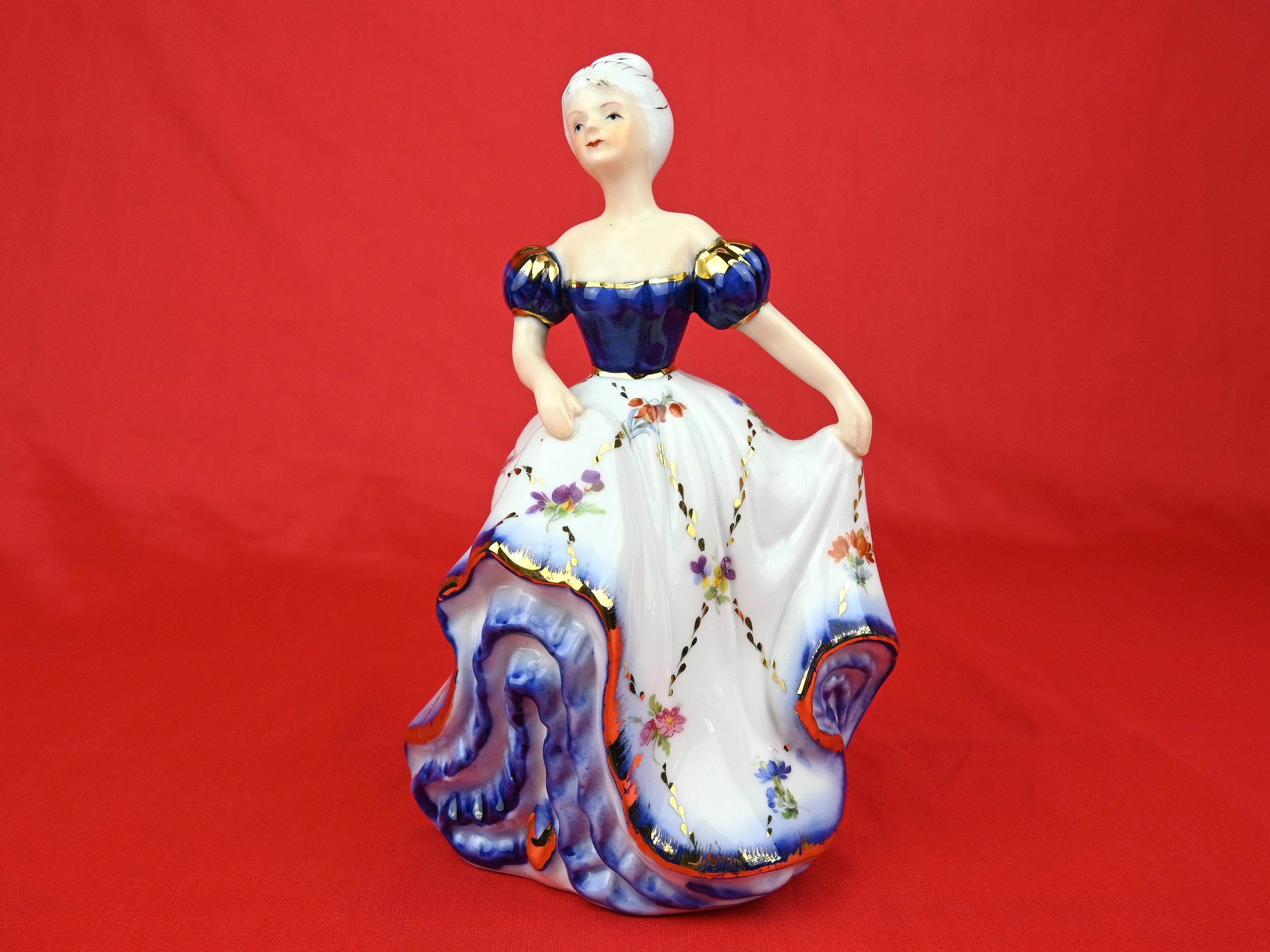 Blue Lady Figurine - Etsy