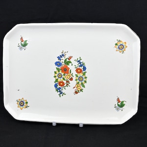 Vintage Sandwich/Cake Plate - Floral Pattern - Rectangular Shape - 1930s