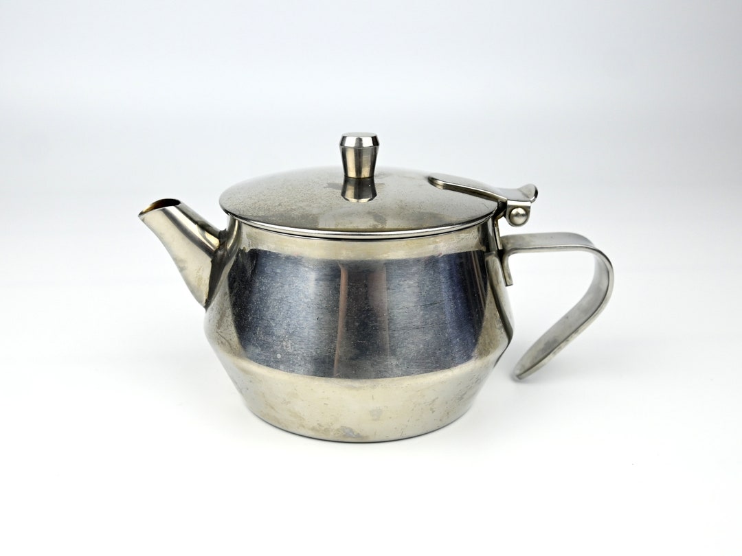 One Cup Stainless Steel Teapot Etsy